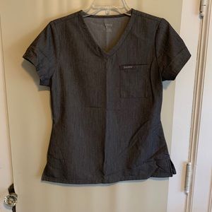 Jaanuu heather gray scrub top